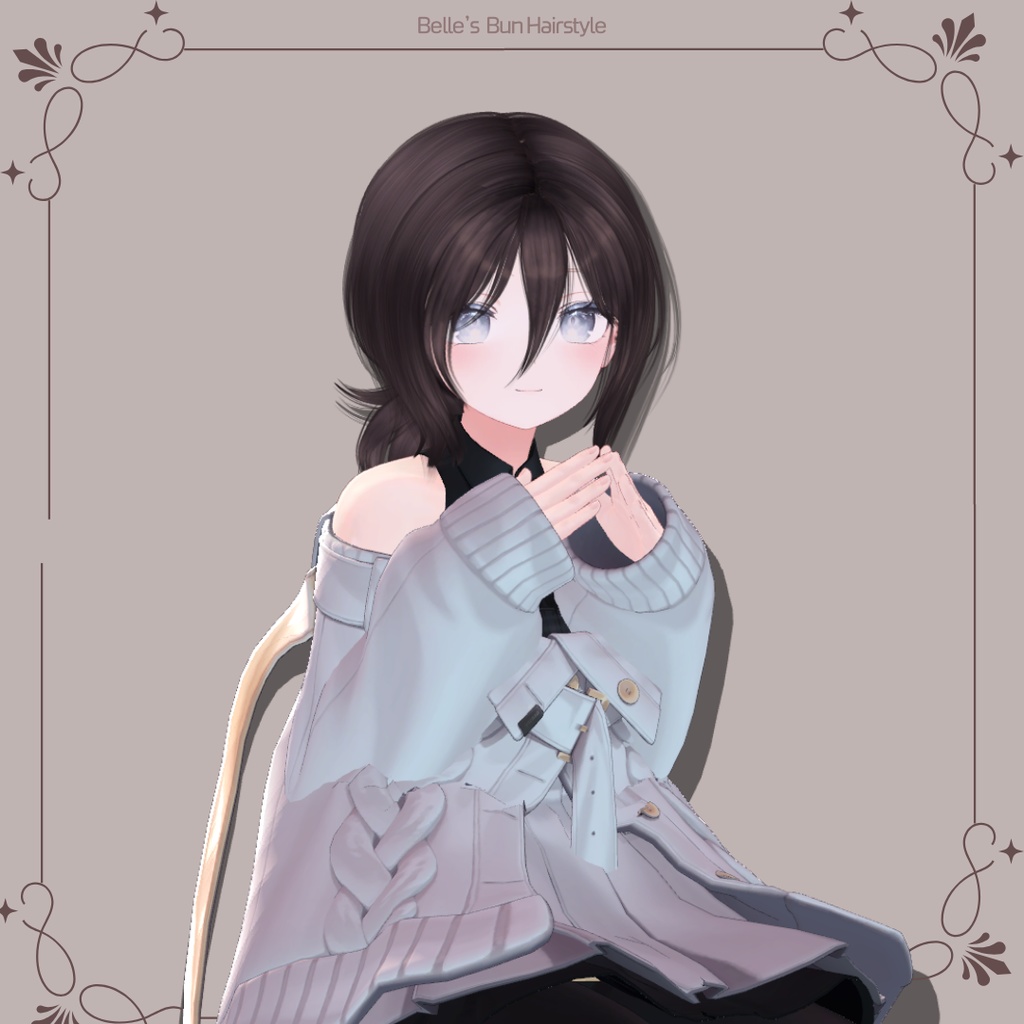 【7アバター対応】 Bun HAIR 【VRChat用ヘアモデル】