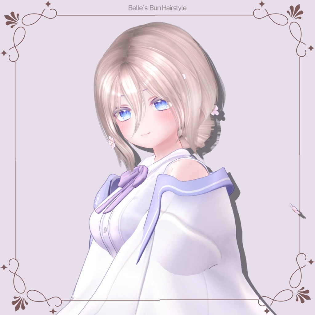 【7アバター対応】 Bun HAIR 【VRChat用ヘアモデル】