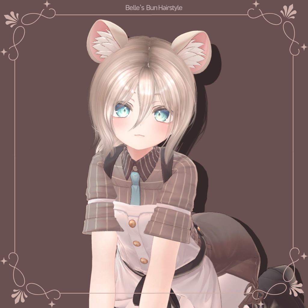 【7アバター対応】 Bun HAIR 【VRChat用ヘアモデル】