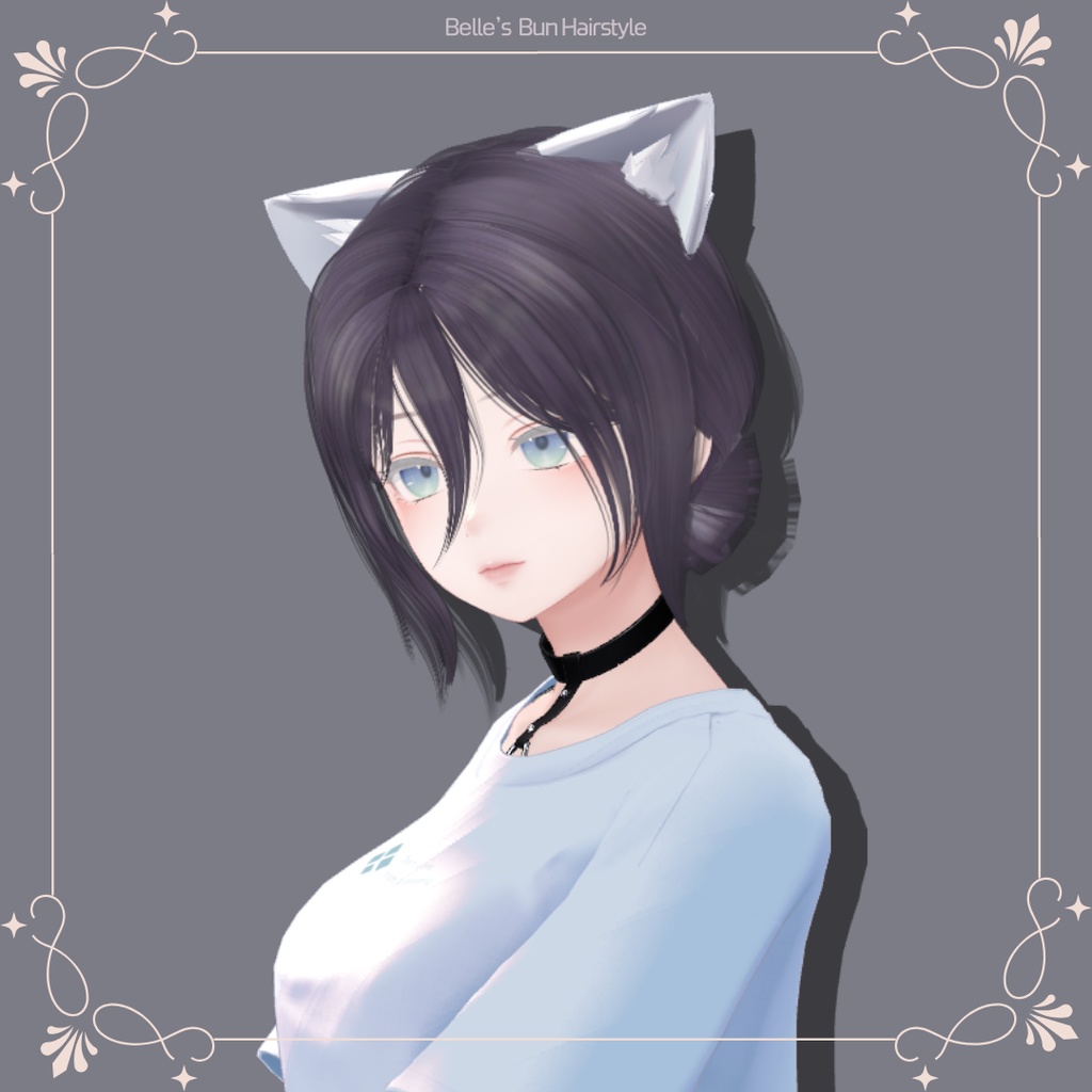 【7アバター対応】 Bun HAIR 【VRChat用ヘアモデル】