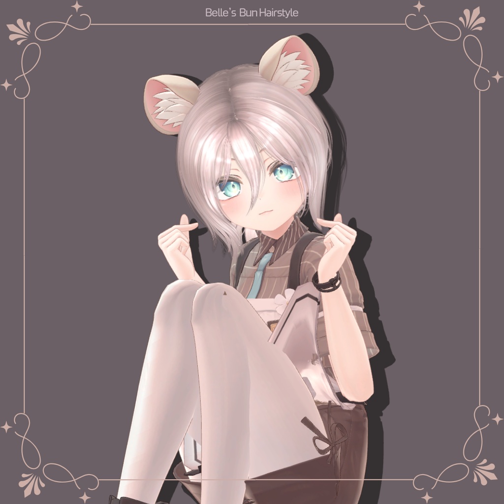 【7アバター対応】 Bun HAIR 【VRChat用ヘアモデル】