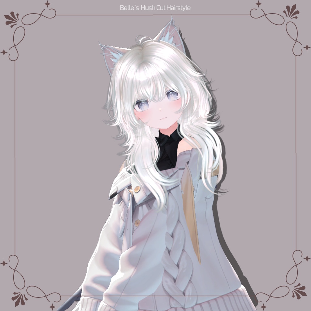 【7アバター対応】 Hush-cut HAIR 2.0【VRChat用ヘアモデル】