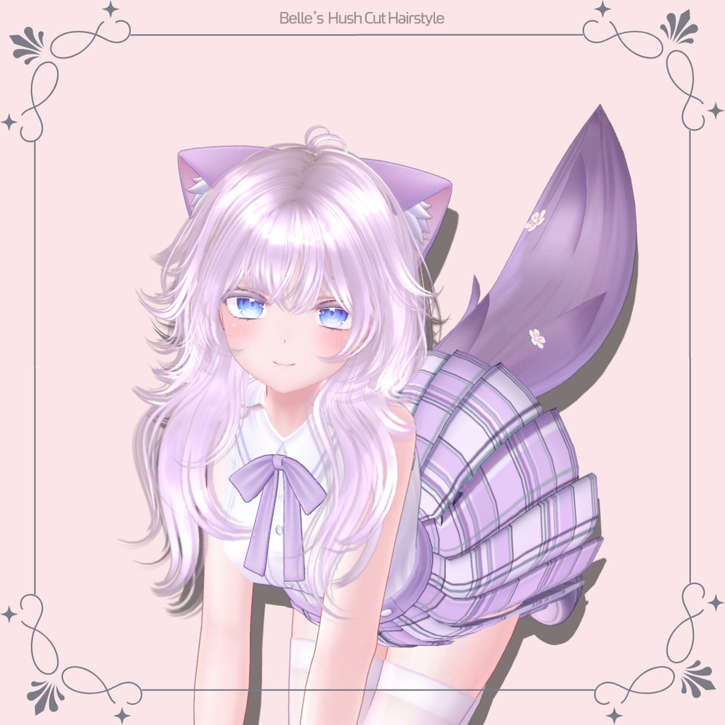 【7アバター対応】 Hush-cut HAIR 2.0【VRChat用ヘアモデル】