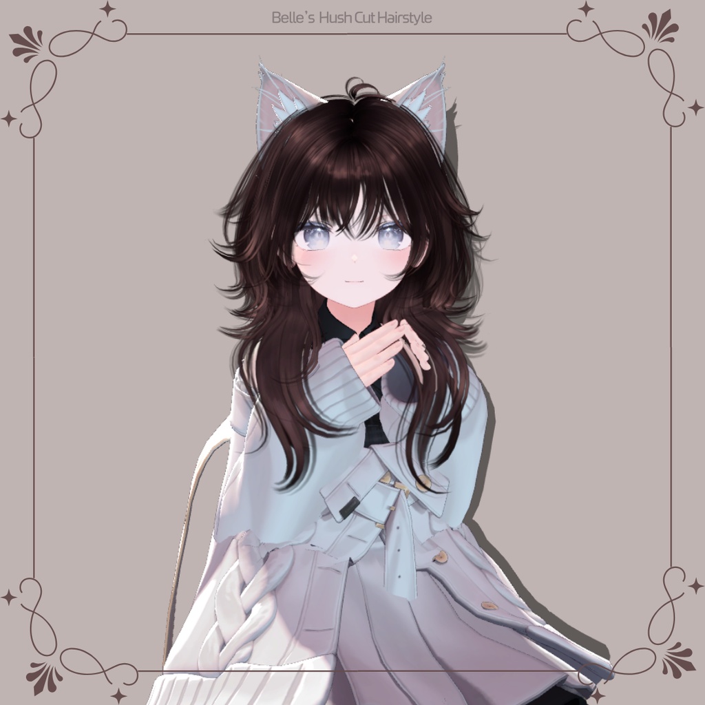 【7アバター対応】 Hush-cut HAIR 2.0【VRChat用ヘアモデル】