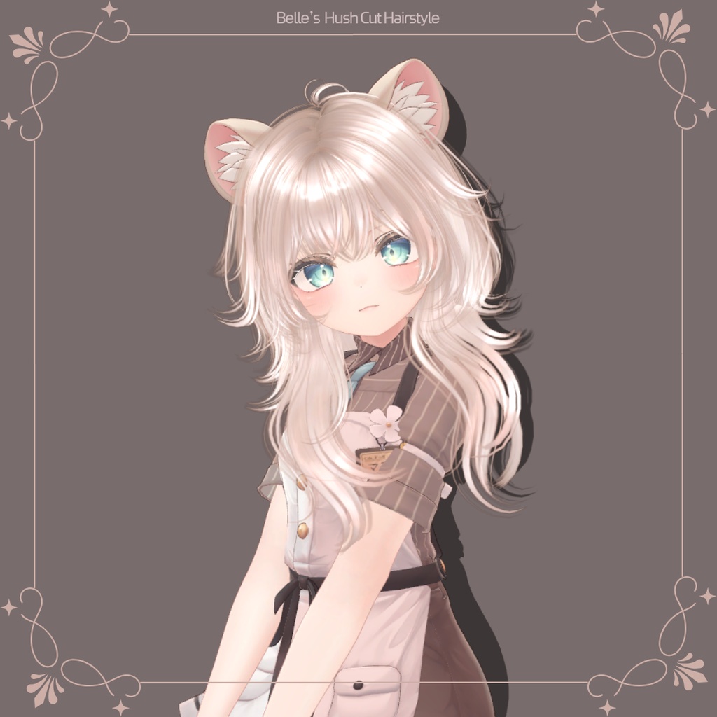 【7アバター対応】 Hush-cut HAIR 2.0【VRChat用ヘアモデル】