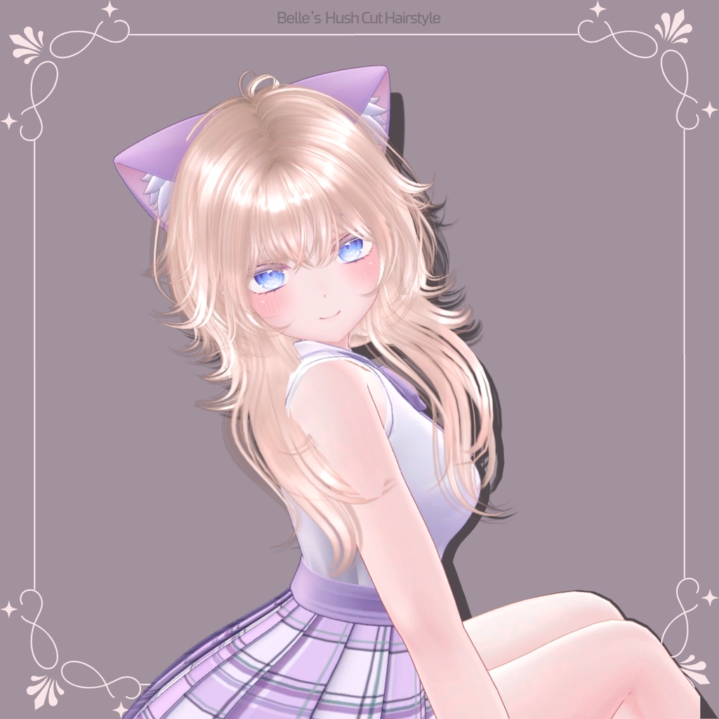 【7アバター対応】 Hush-cut HAIR 2.0【VRChat用ヘアモデル】