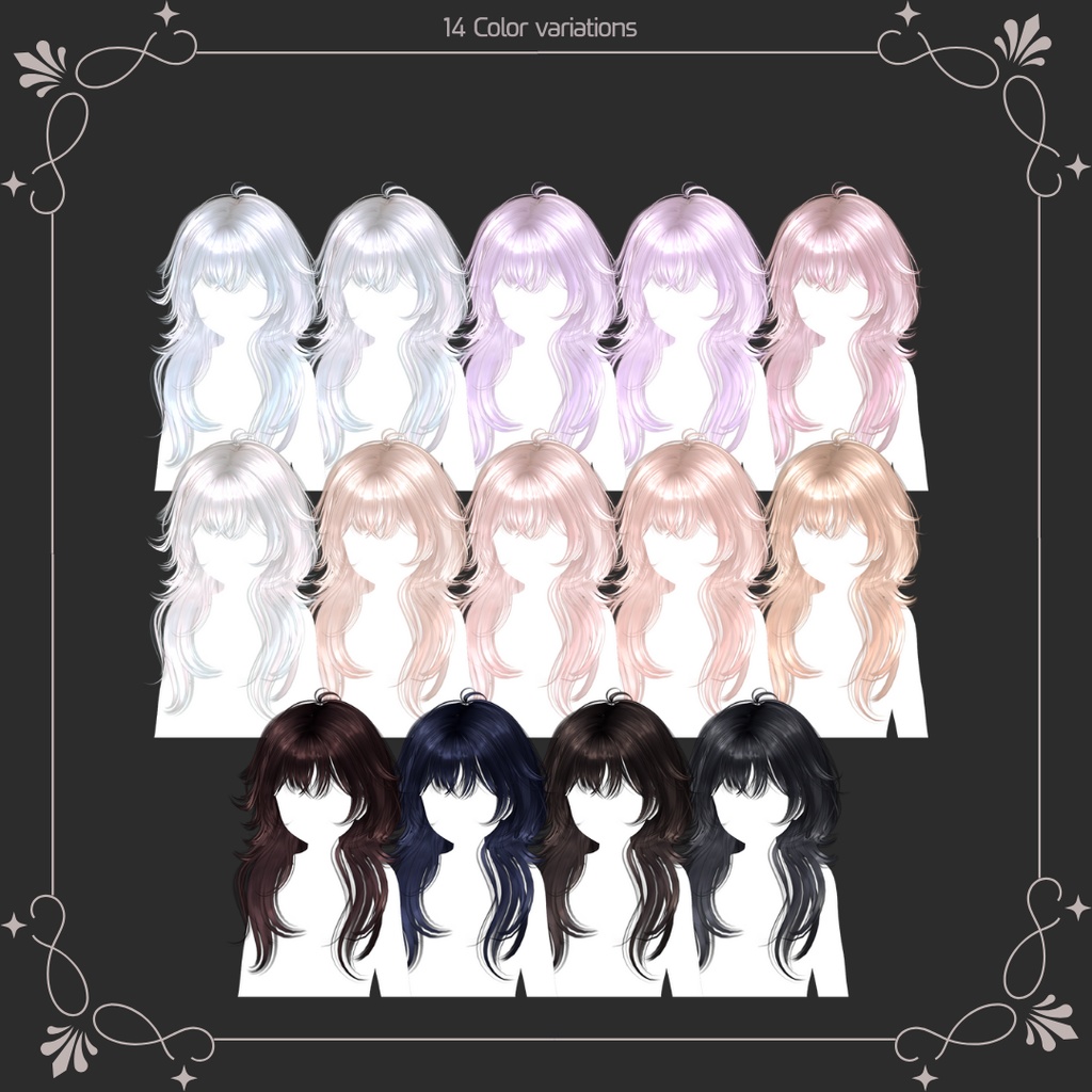 【7アバター対応】 Hush-cut HAIR 2.0【VRChat用ヘアモデル】