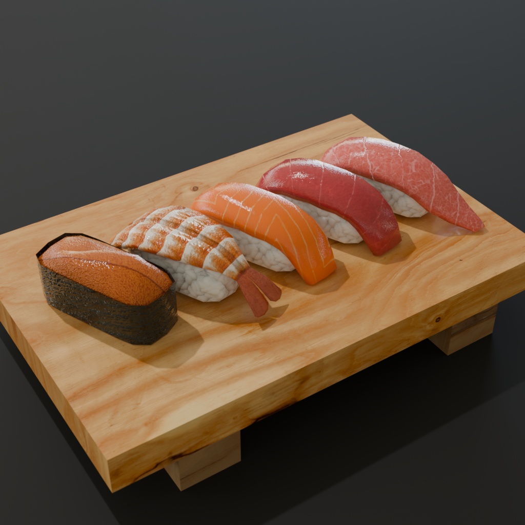 寿司セット【3Dモデル】