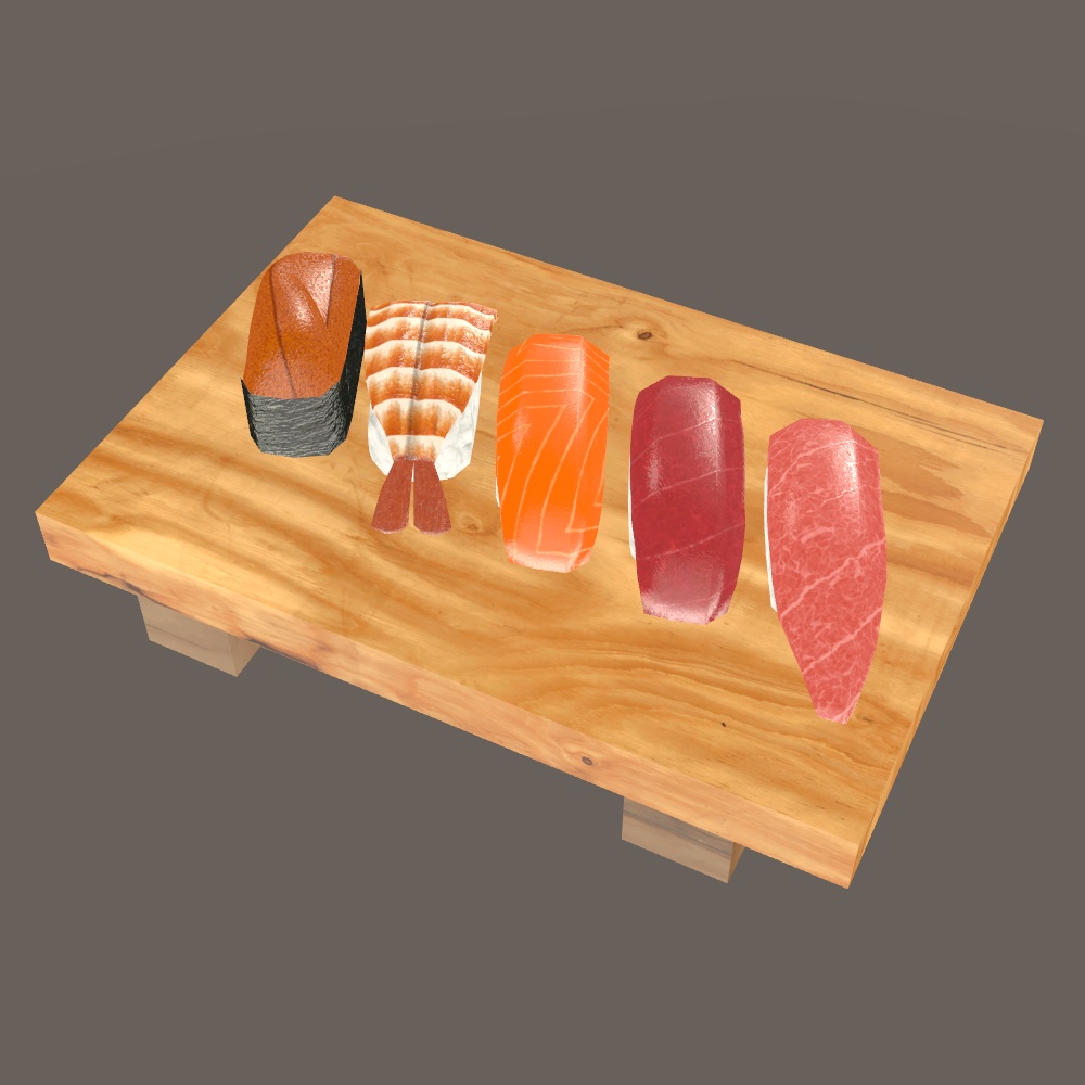 寿司セット【3Dモデル】