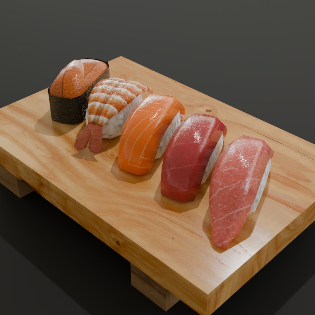 寿司セット【3Dモデル】