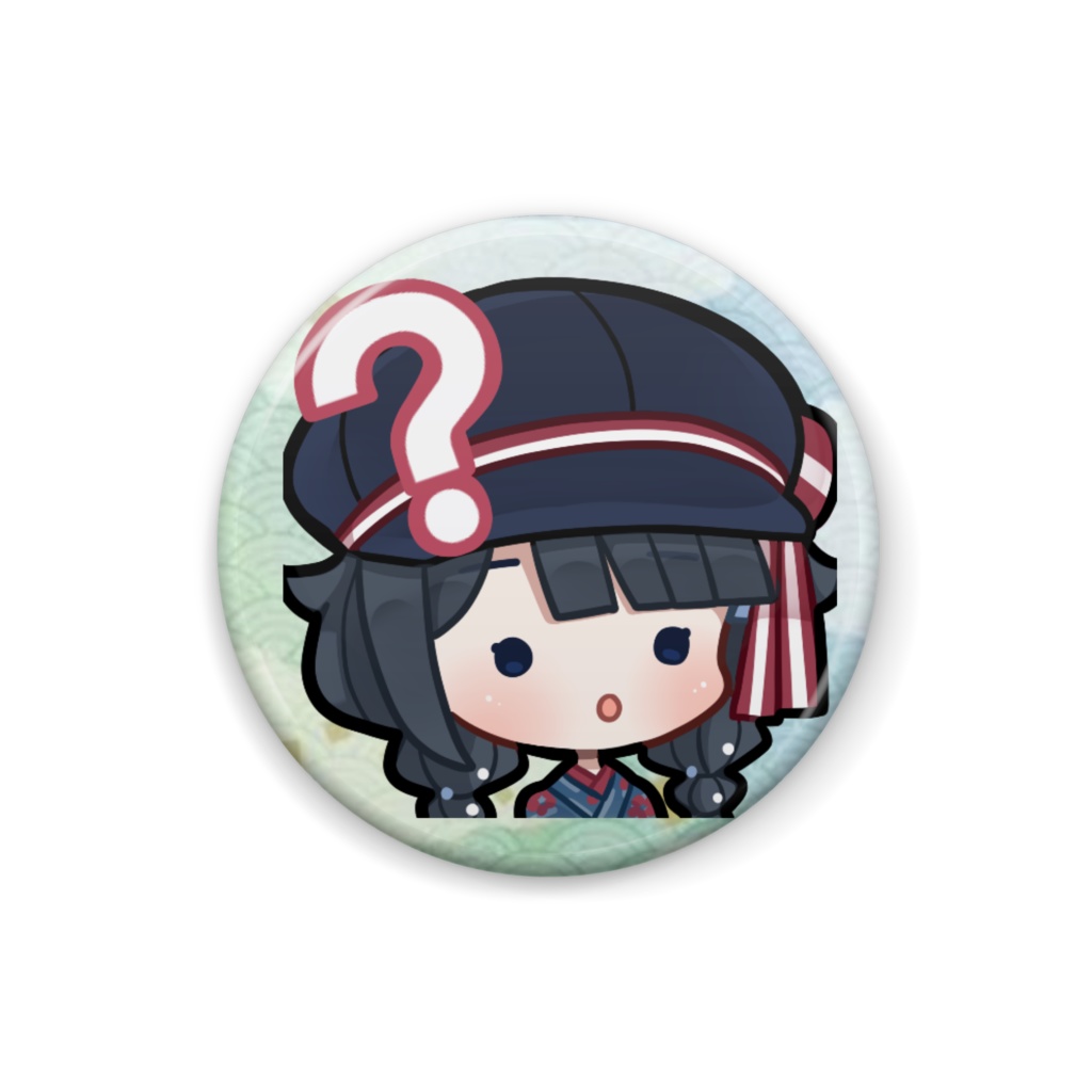 スタンプ缶バッジ「?」