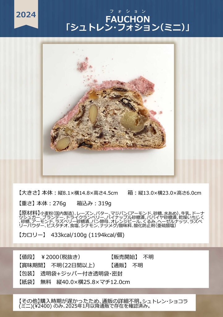 STOLLEN シュトレン食べ比べ本