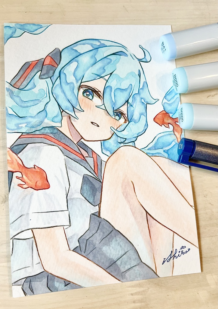 ボトルミク 手描きイラスト