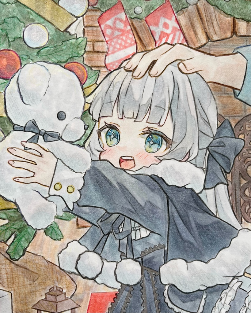 クリスマス オリジナル 手描きイラスト