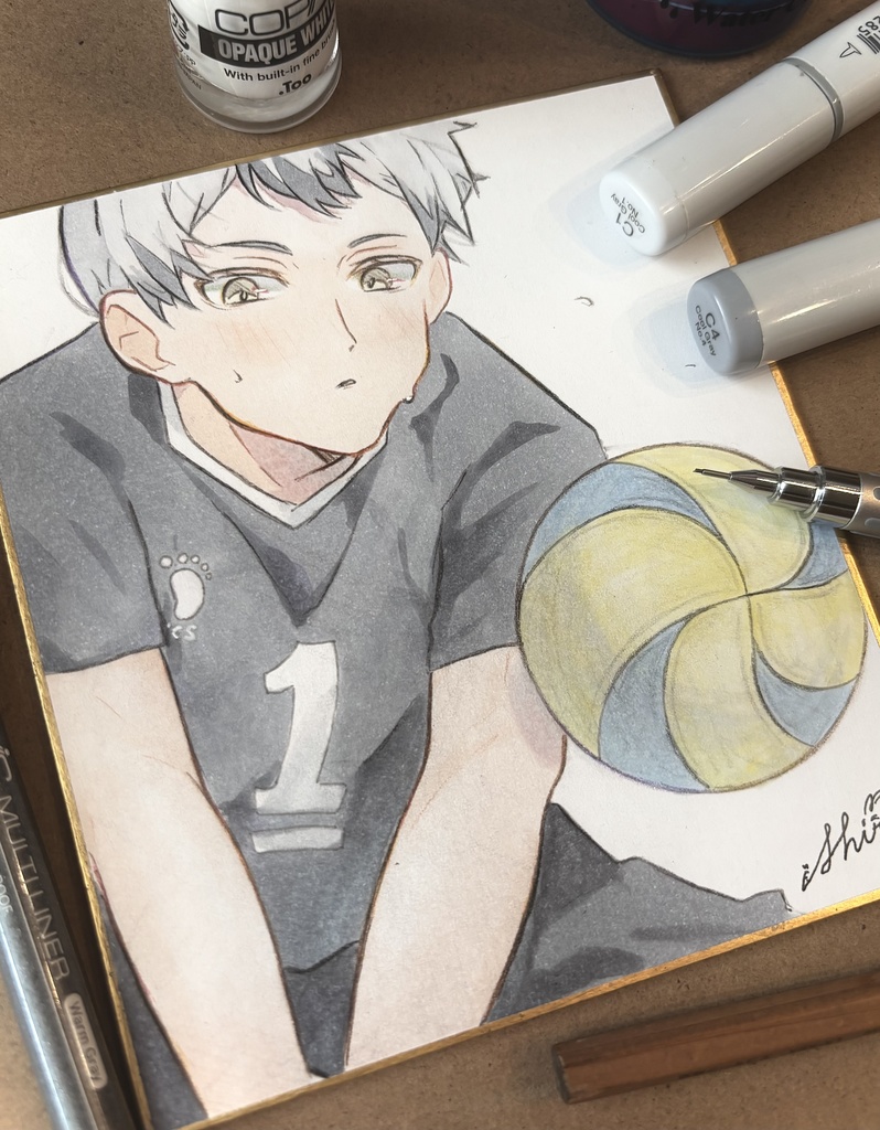 ハイキュー 北 手描きイラスト