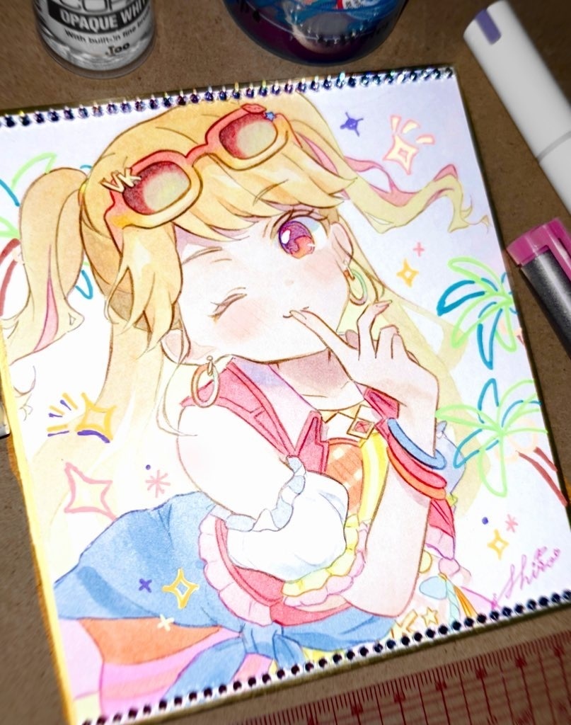 アイカツ 夏樹みくる 手描きイラスト