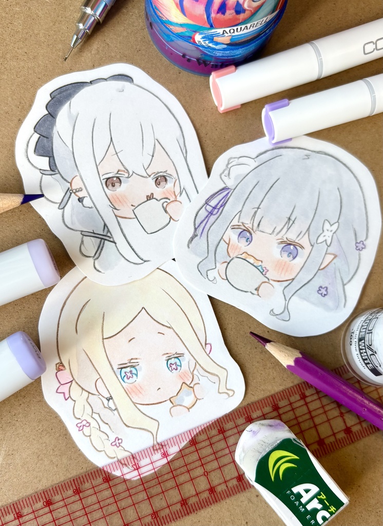 リゼロ ミニイラスト 3枚セット