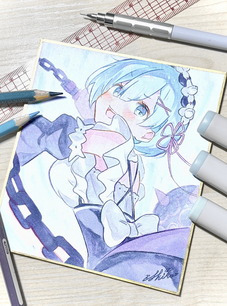 リゼロ レム 手描きイラスト