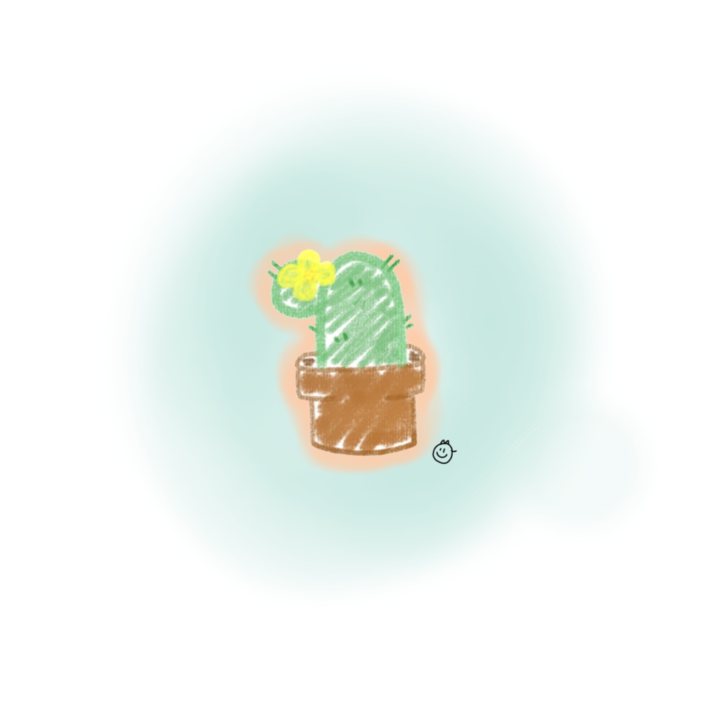 缶バッチ(花咲きサボテン)