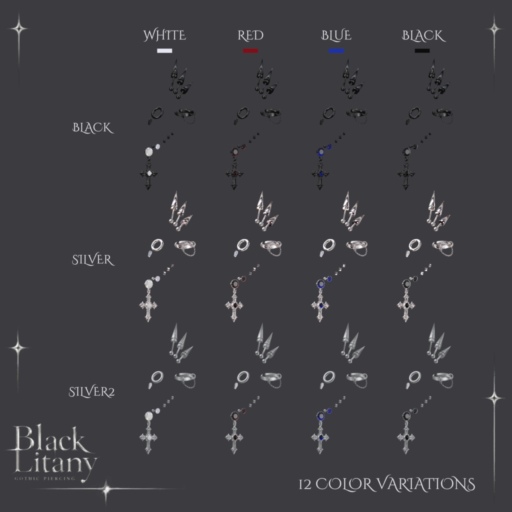 【5アバター対応】Black Litany #hiiiilash