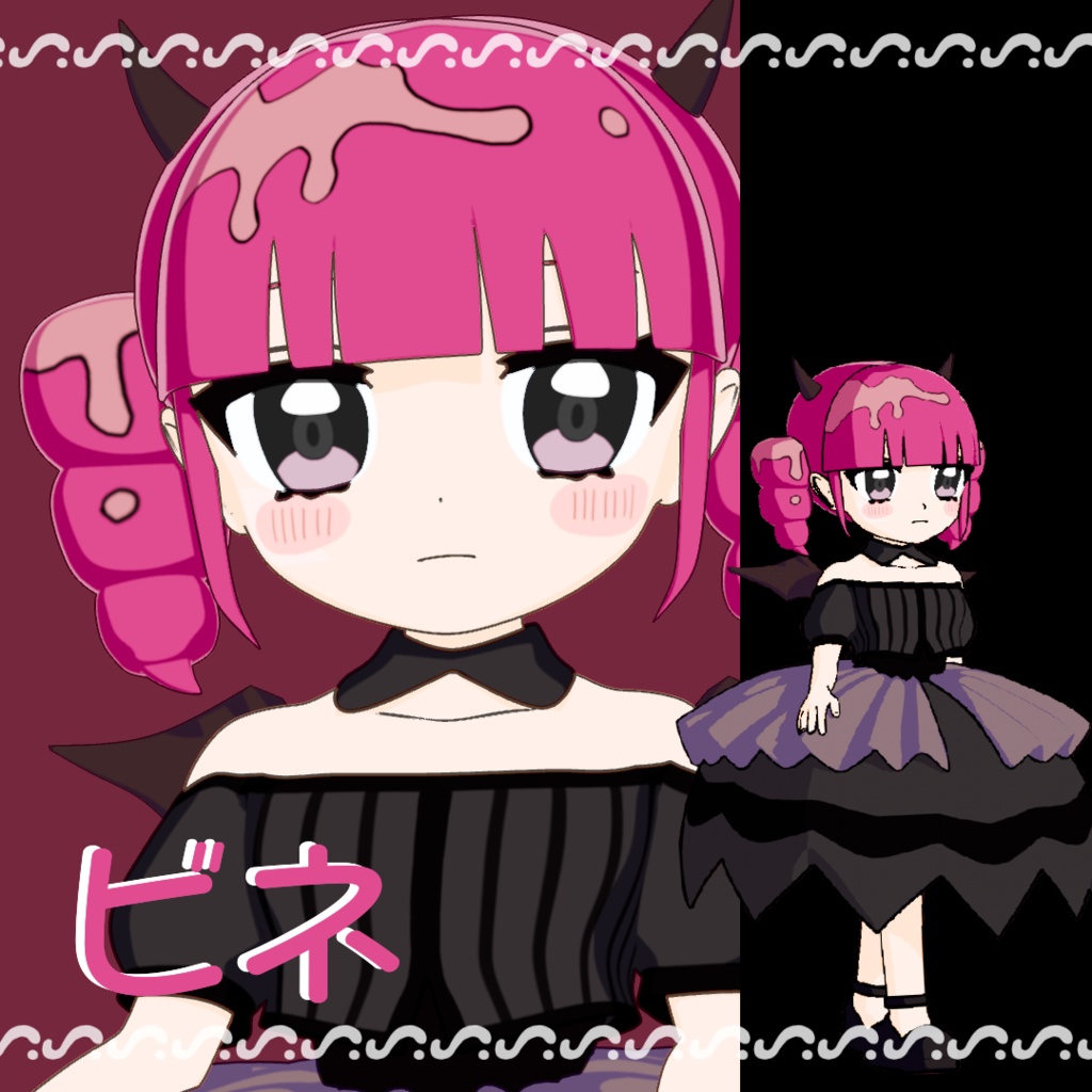 オリジナル3Dモデル「ビネ」ver0.80