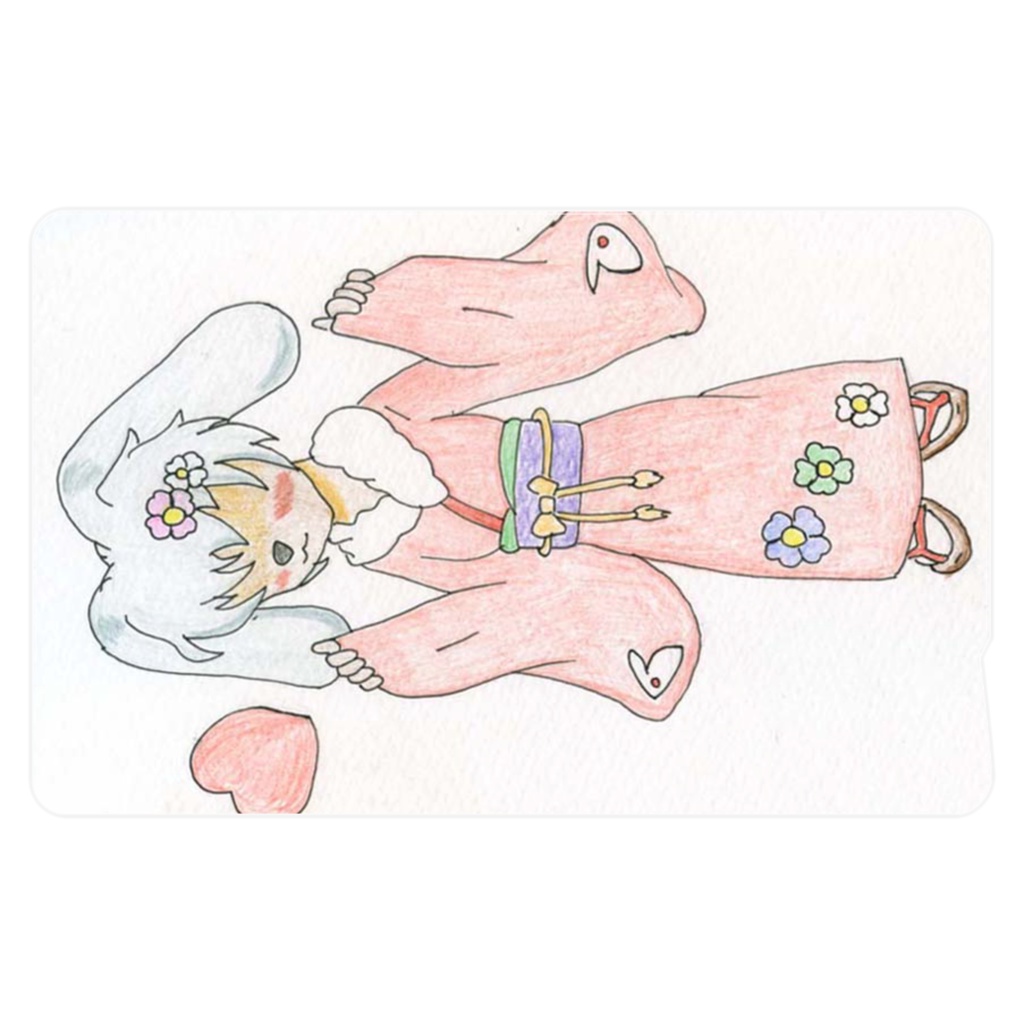 晴れ着のロップイヤーバニーちゃん