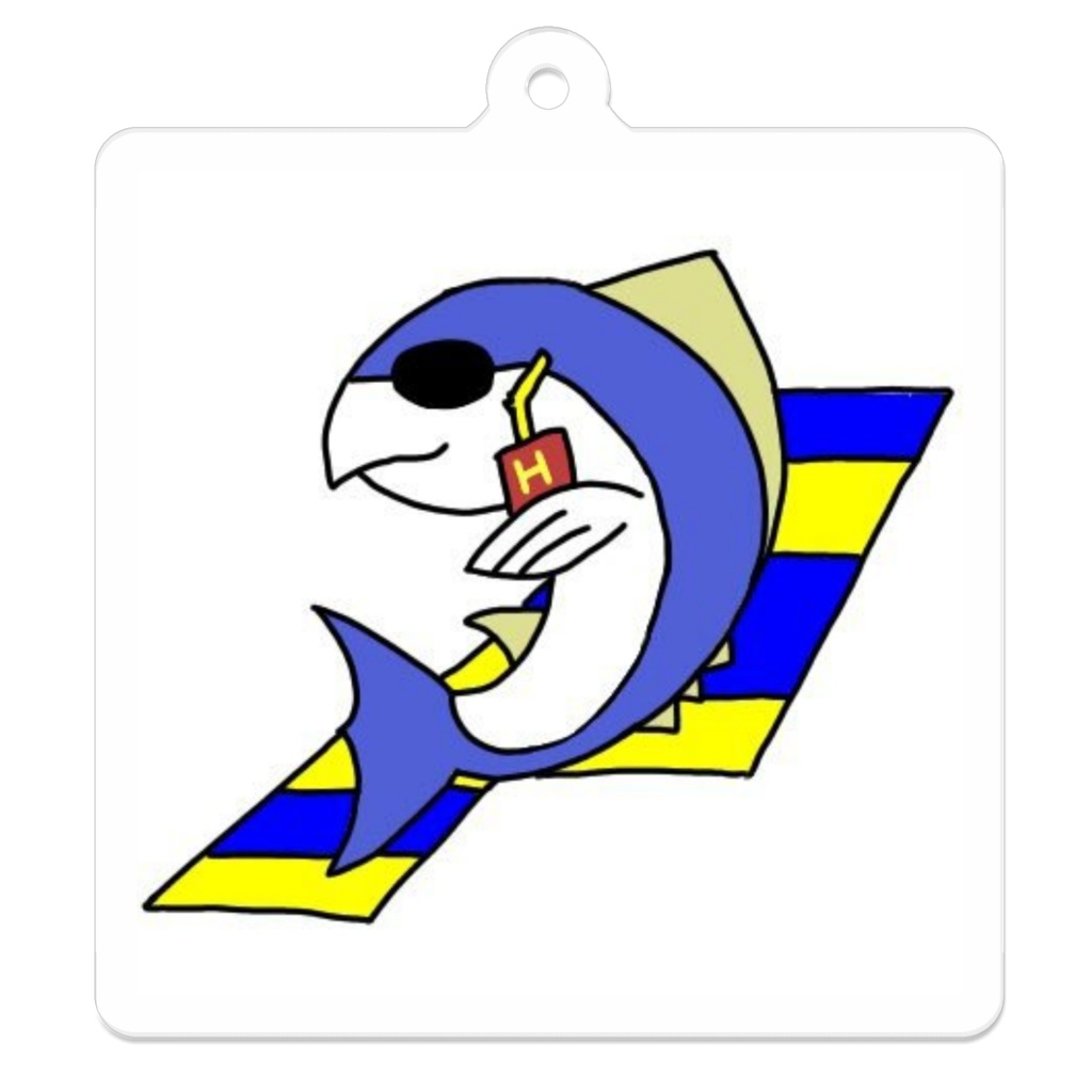 貼りマグロキーホルダー