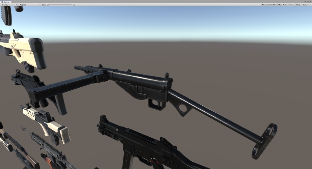 Sten Gun Mk.2 .fbx unityアセット同梱版