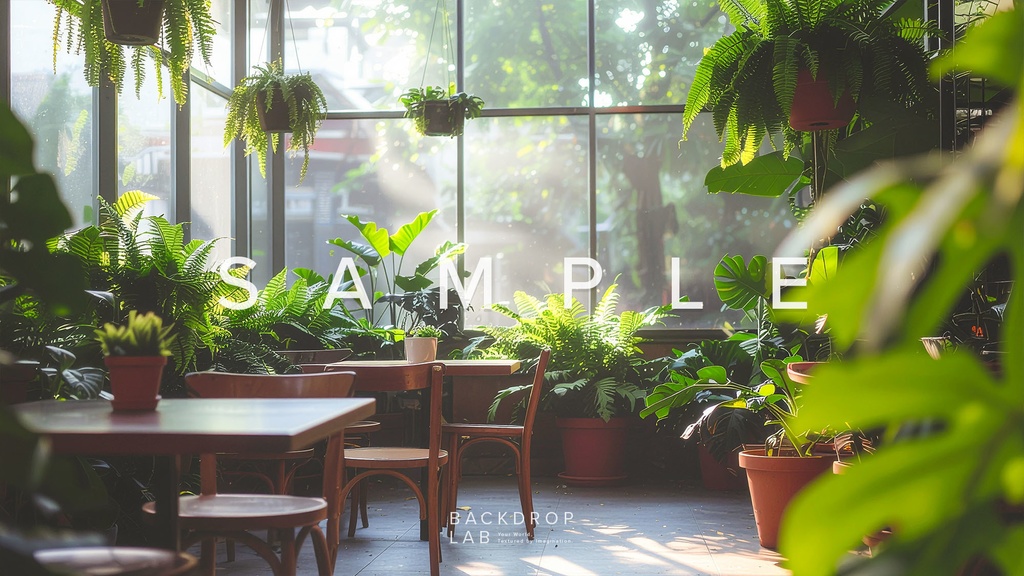 【背景セット】緑に包まれた癒しの空間(8枚)