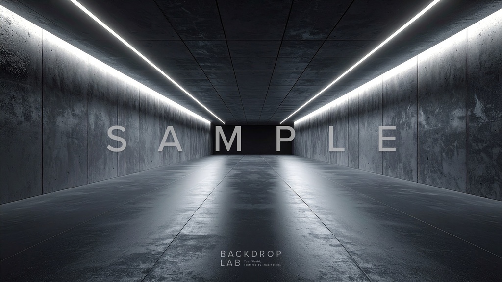 【背景セット】洗練されたコンクリート空間(8枚)