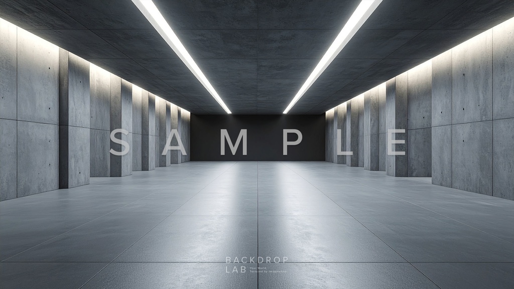 【背景セット】洗練されたコンクリート空間(8枚)