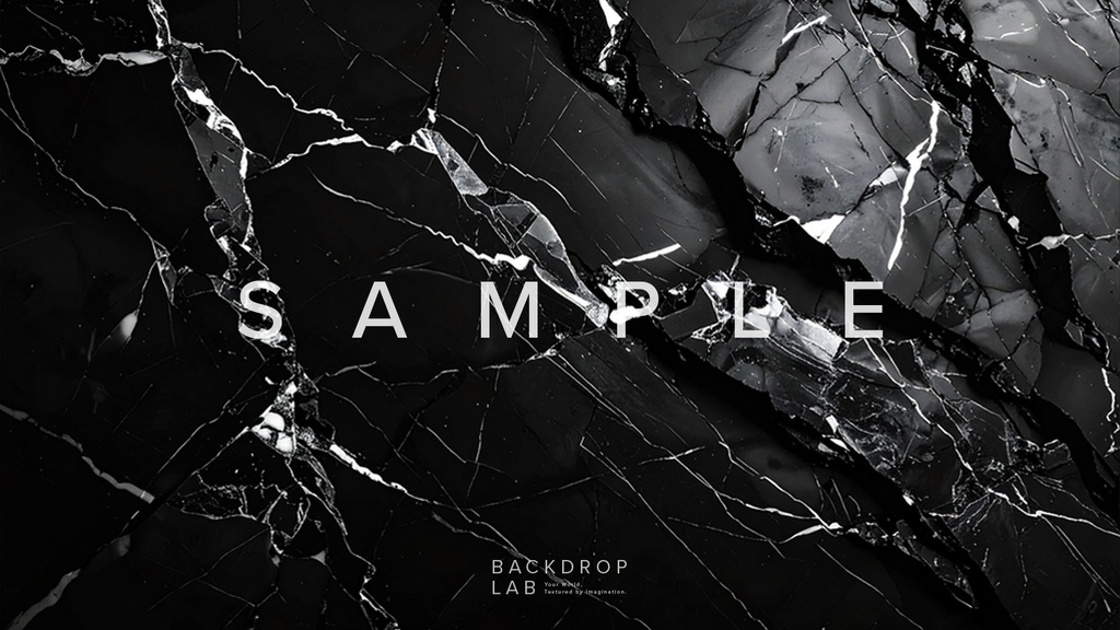【背景セット】黒基調の大理石テクスチャ(15枚)