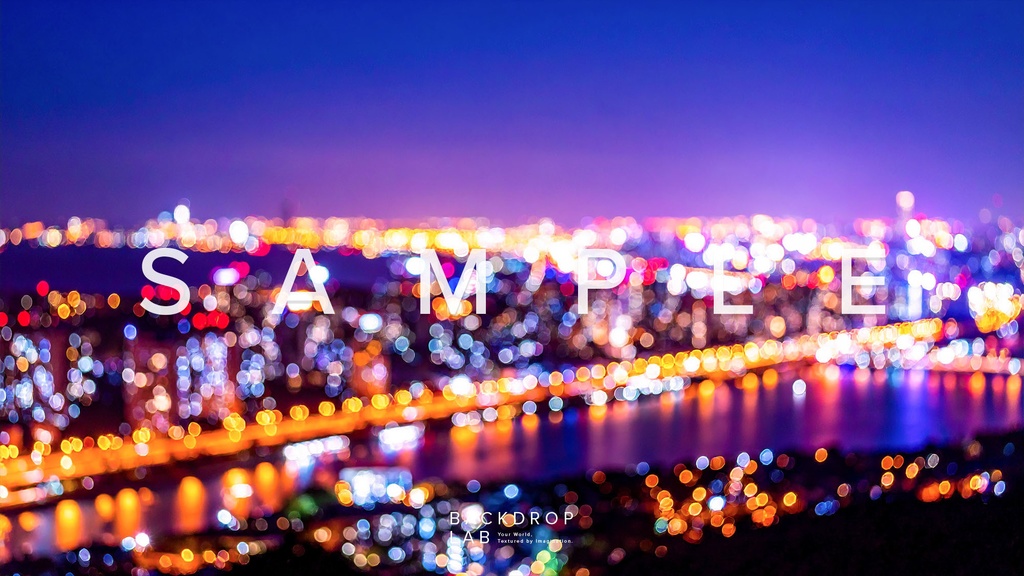 【背景セット】ぼやけた都市の美しい夜景(10枚)