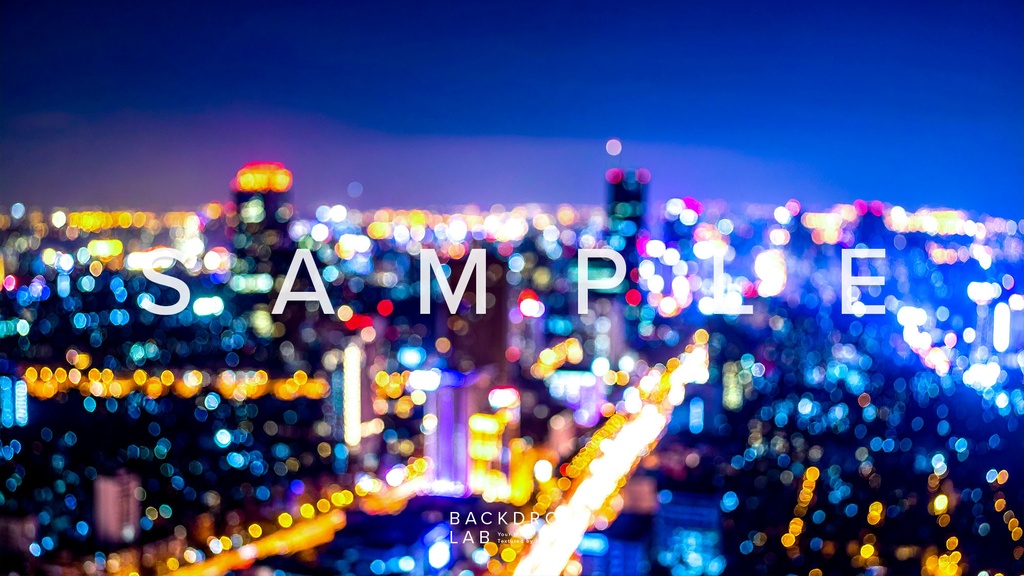 【背景セット】ぼやけた都市の美しい夜景(10枚)