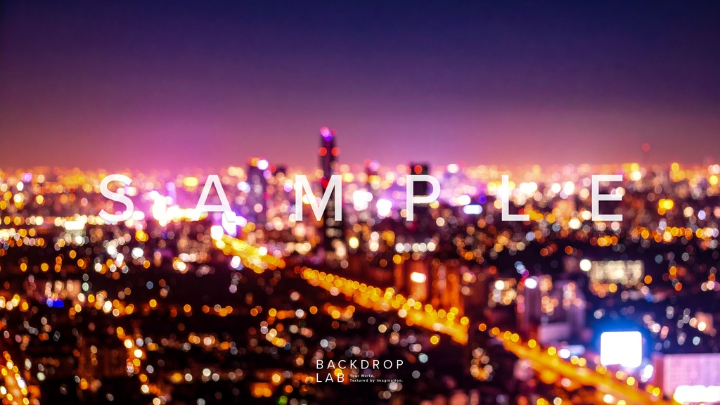 【背景セット】ぼやけた都市の美しい夜景(10枚)