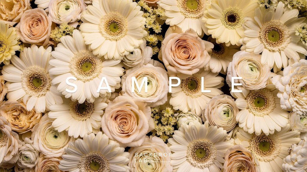 【背景】色とりどりの花のグラフィック素材(10枚セット)