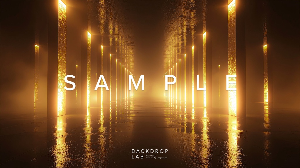 【背景セット】幻想的な金色の光空間(10枚)