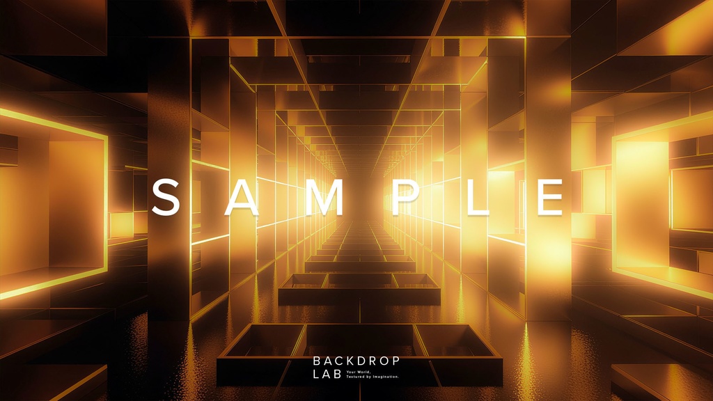 【背景セット】幻想的な金色の光空間(10枚)