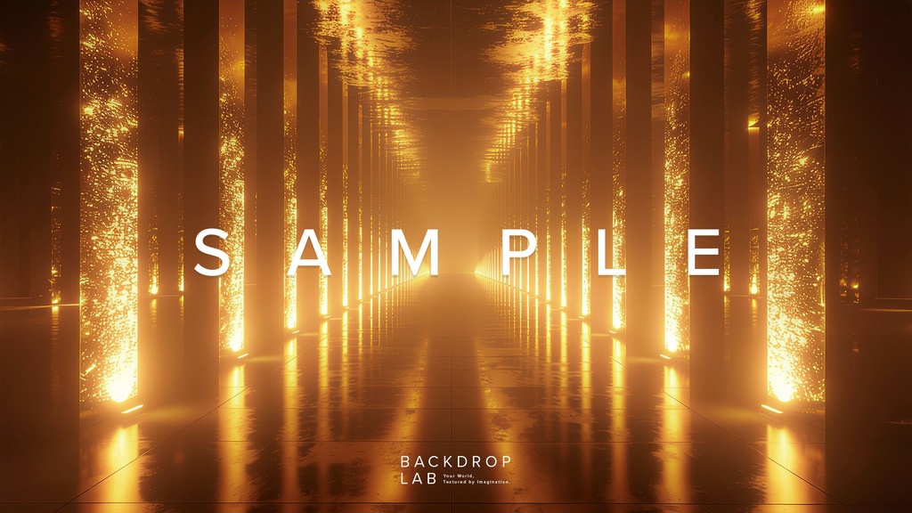 【背景セット】幻想的な金色の光空間(10枚)