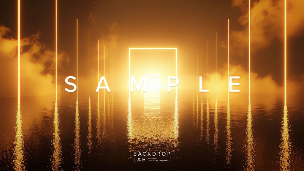 【背景セット】幻想的な金色の光空間(10枚)