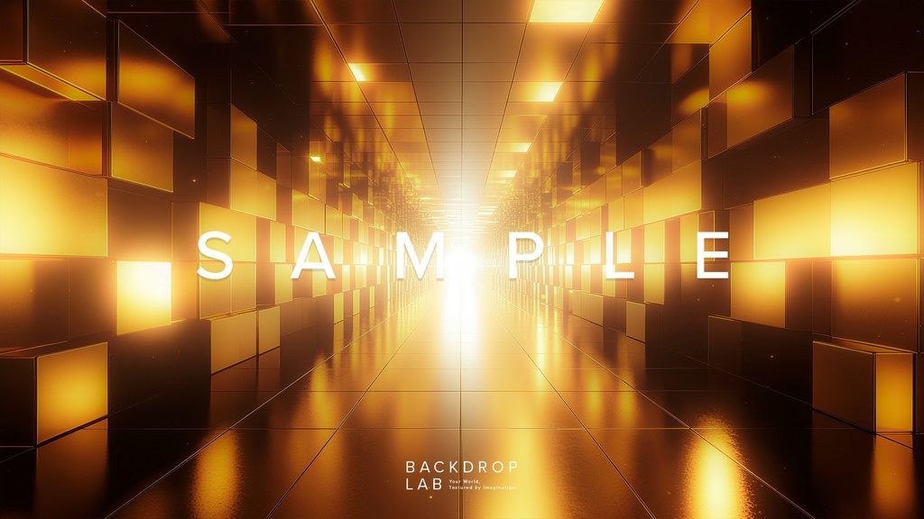 【背景セット】幻想的な金色の光空間(10枚)