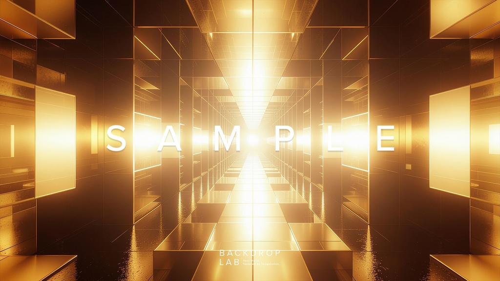 【背景セット】幻想的な金色の光空間(10枚)