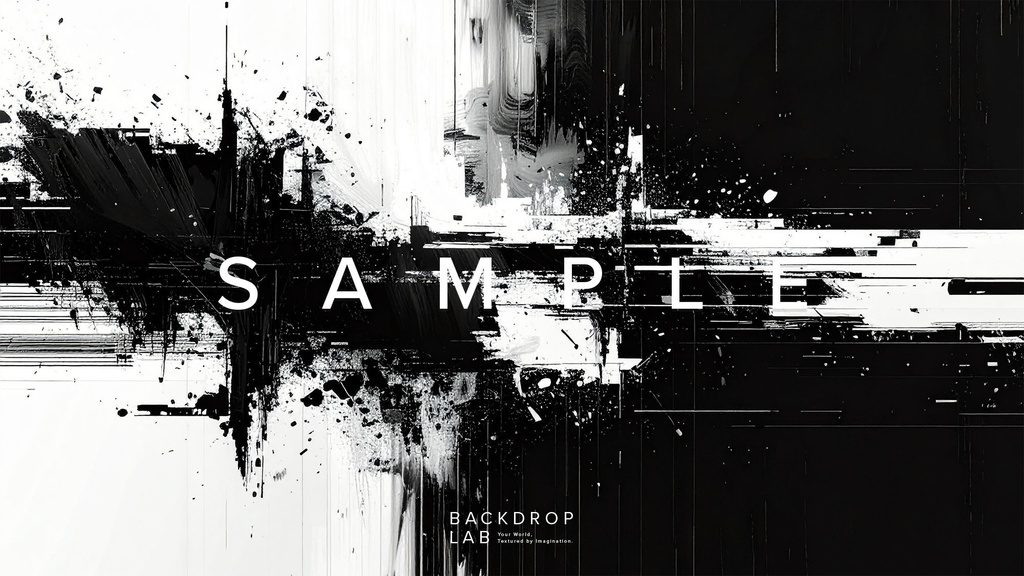 【背景セット】モノクロのペイントグラフィック(10枚)