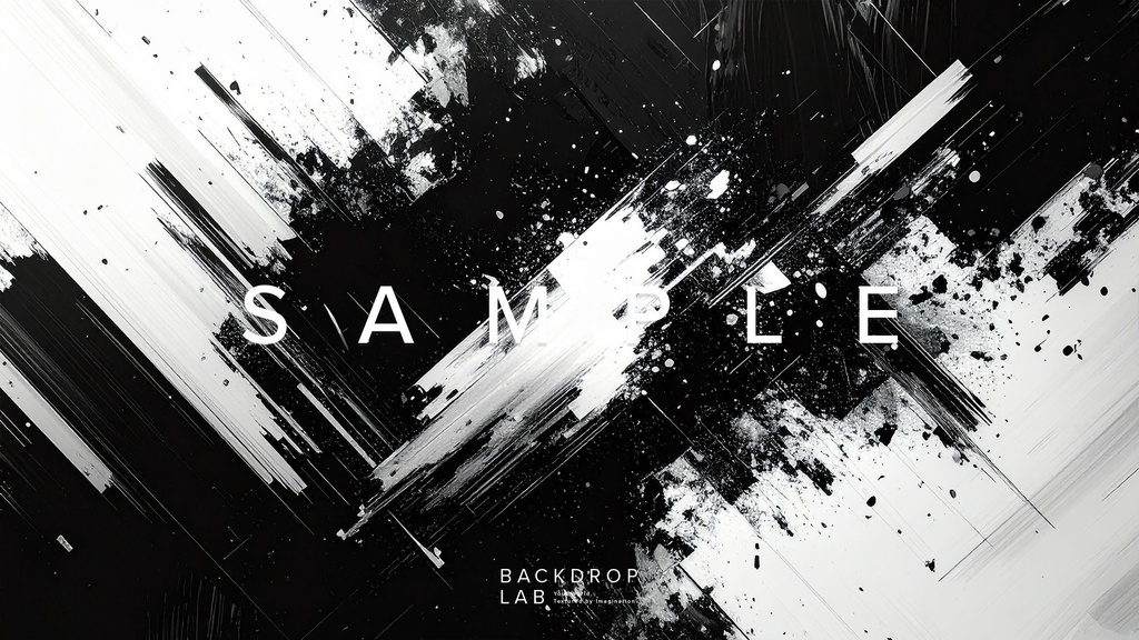 【背景セット】モノクロのペイントグラフィック(10枚)