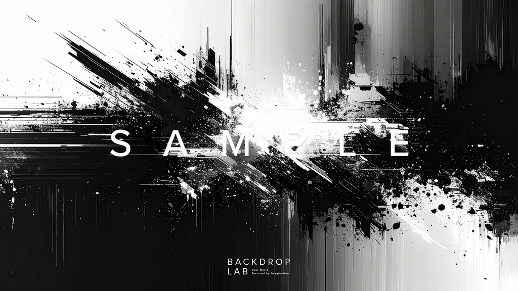 【背景セット】モノクロのペイントグラフィック(10枚)