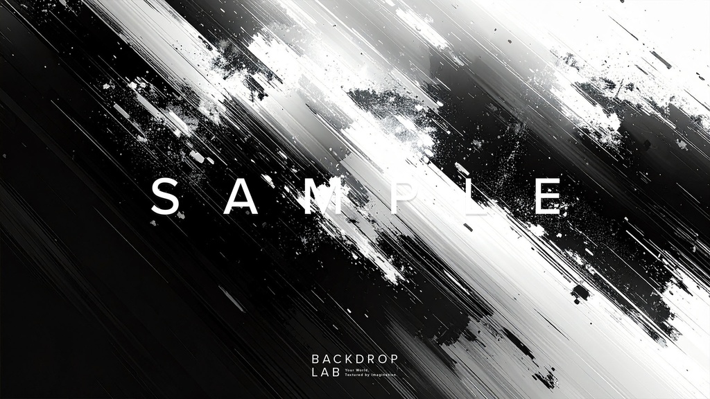 【背景セット】モノクロのペイントグラフィック(10枚)