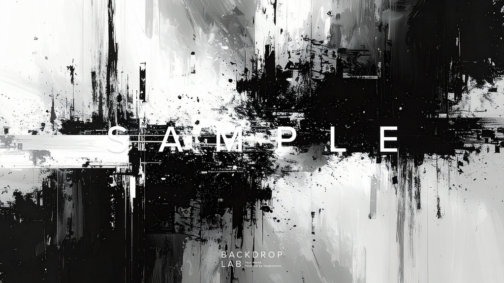 【背景セット】モノクロのペイントグラフィック(10枚)