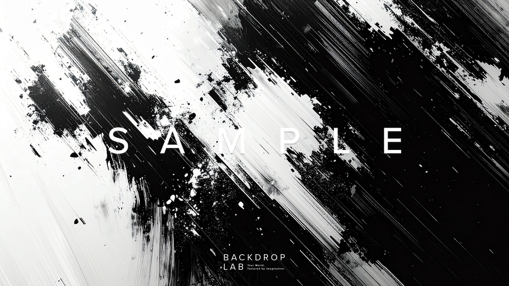 【背景セット】モノクロのペイントグラフィック(10枚)