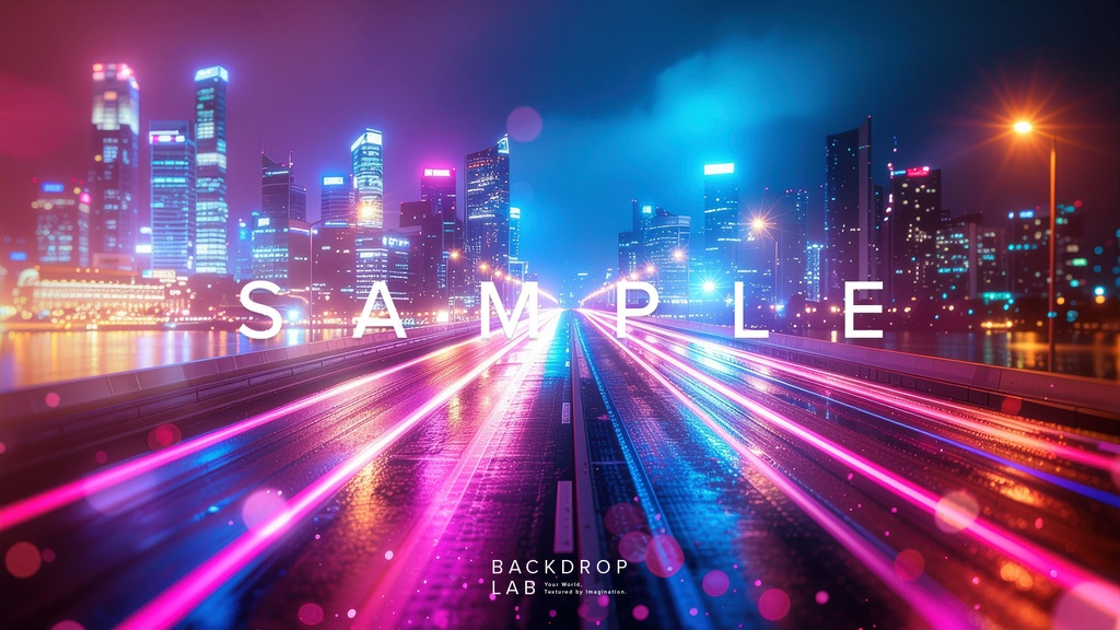 【背景】光が駆ける都市グラフィック(10枚セット)