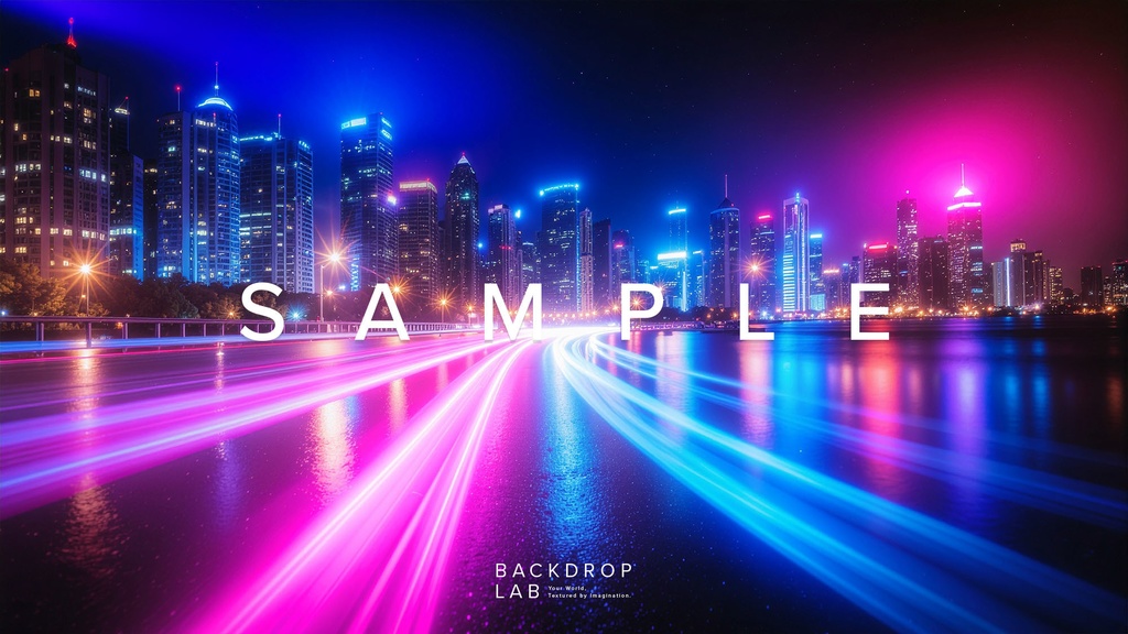 【背景】光が駆ける都市グラフィック(10枚セット)